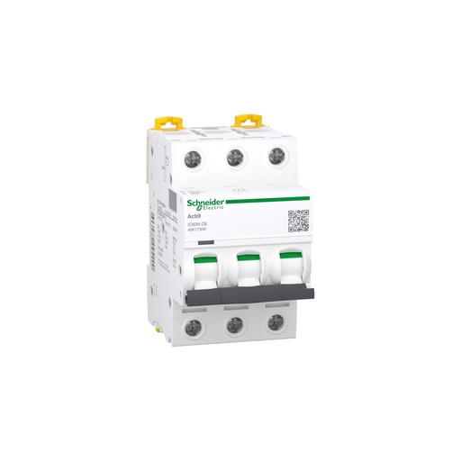 Interruptor automático 3 polos 6 amperes curva c IA3P06ACC