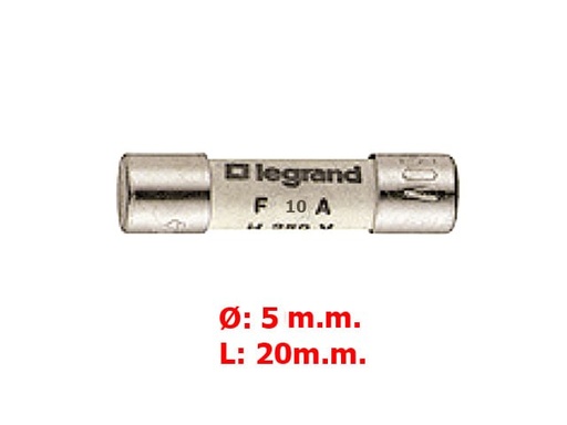 Fusible de vidrio 10 amp Legrand FU10A250V