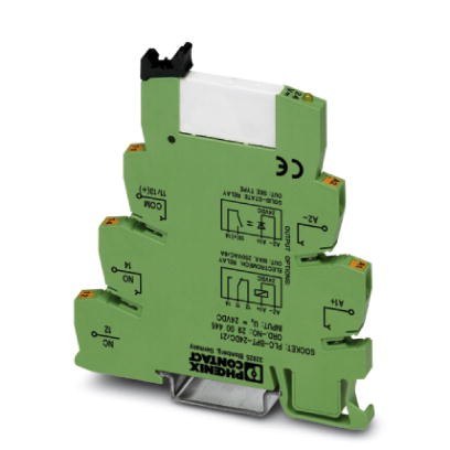 Relé +base ent 24VDC 6 amp conex pi Phoenix Contact RELE+BASE