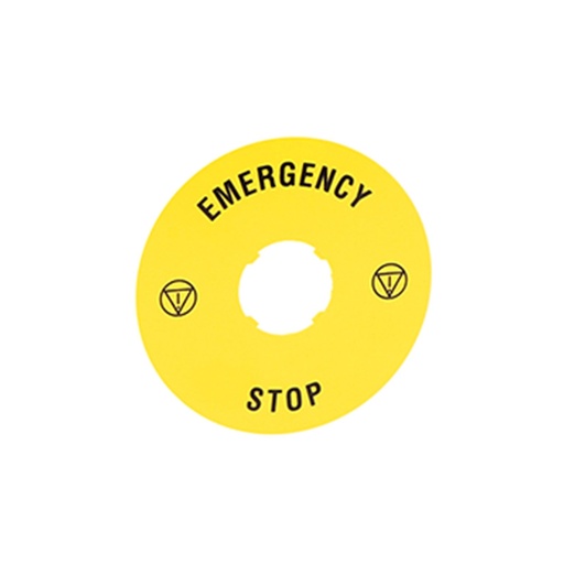 Etiqueta parada de emergencia Lovato ETIQPAROEMERG