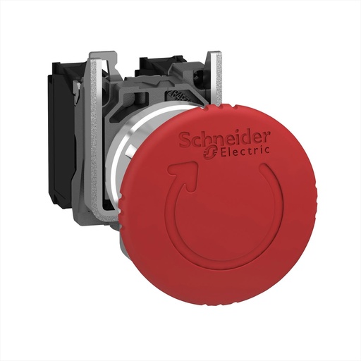 Boton giratorio de emergencia rojo Schneider Electric BOTONEMERMET